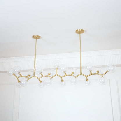 Molecular Glass Balls Chandelier - Modern Design, Adjustable Height