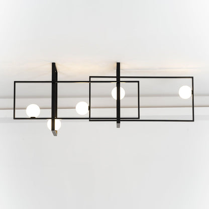 Mondrian Glass Ceiling Light - Modern Design, Adjustable Brightness