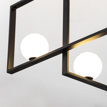Mondrian Glass Ceiling Light - Modern Design, Adjustable Brightness