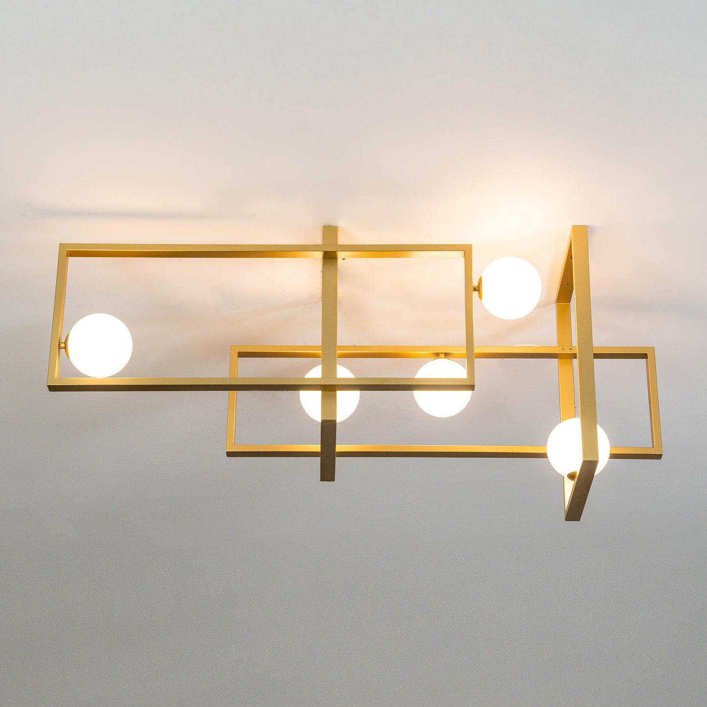 Mondrian Glass Ceiling Light - Modern Design, Adjustable Brightness