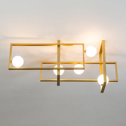 Mondrian Glass Ceiling Light - Modern Design, Adjustable Brightness