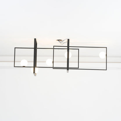 Mondrian Glass Ceiling Light - Modern Design, Adjustable Brightness