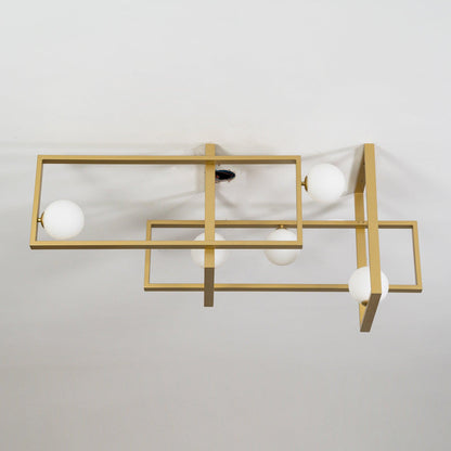 Mondrian Glass Ceiling Light - Modern Design, Adjustable Brightness