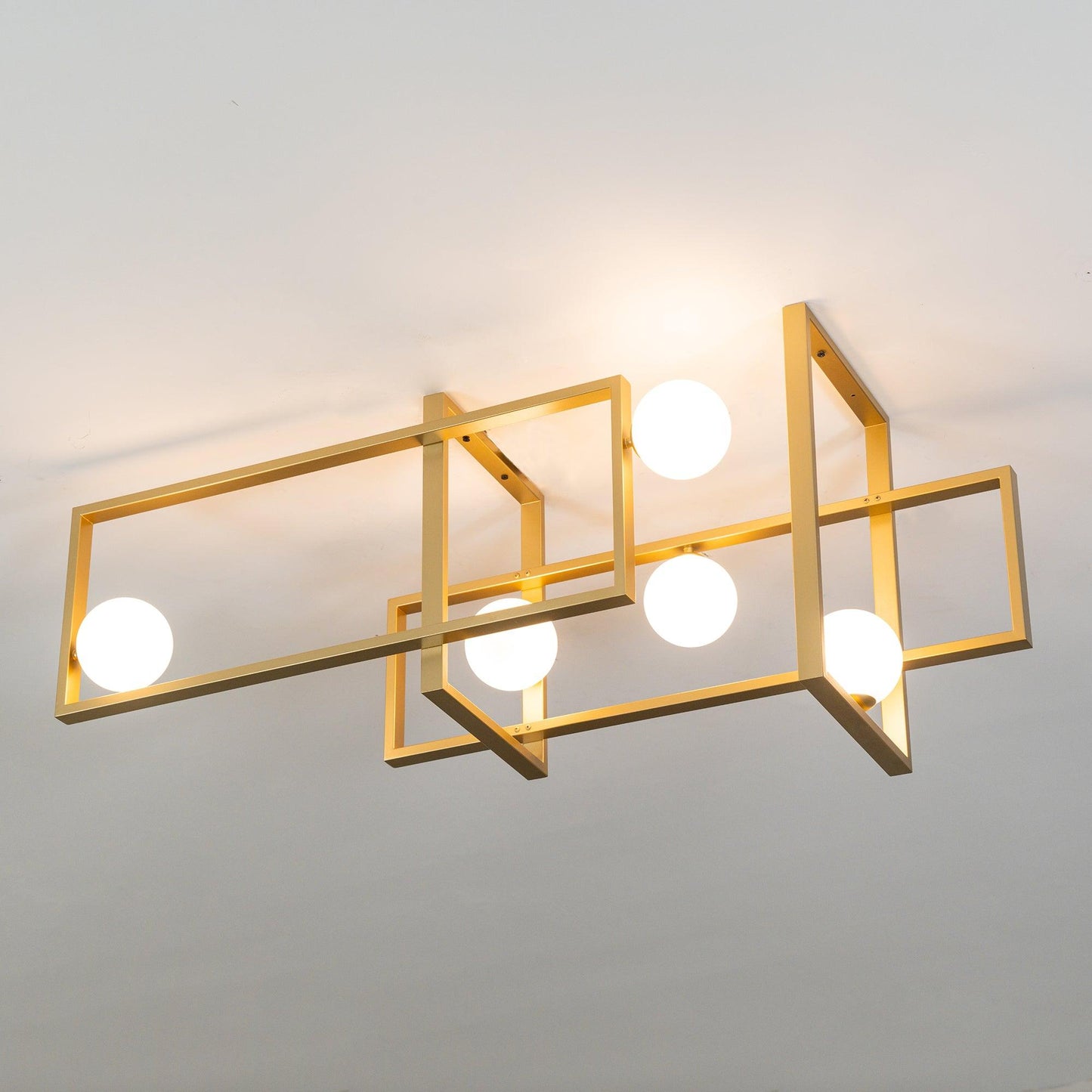 Mondrian Glass Ceiling Light - Modern Design, Adjustable Brightness