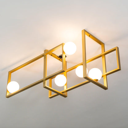 Mondrian Glass Ceiling Light - Modern Design, Adjustable Brightness