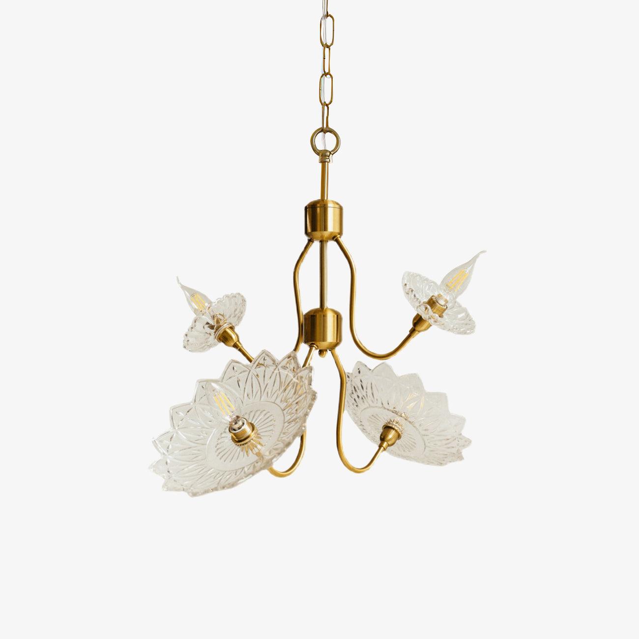 Elegant Crystal Chandelier with Adjustable Height and Dimmable Lightin