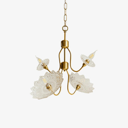 Elegant Crystal Chandelier with Adjustable Height and Dimmable Lightin