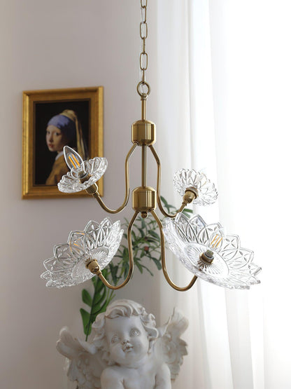 Elegant Crystal Chandelier with Adjustable Height and Dimmable Lightin