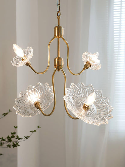 Elegant Crystal Chandelier with Adjustable Height and Dimmable Lightin