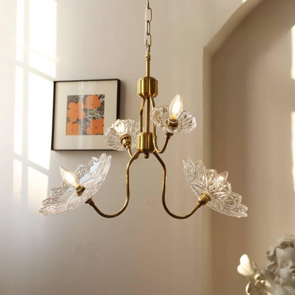 Elegant Crystal Chandelier with Adjustable Height and Dimmable Lightin