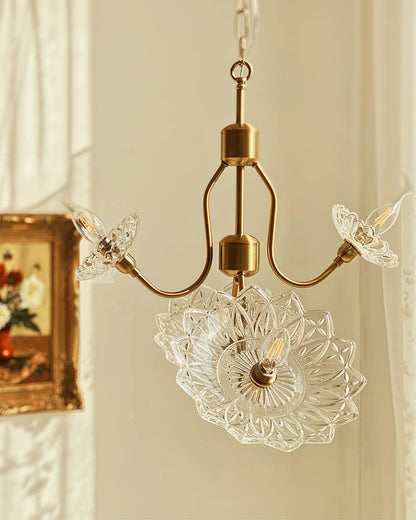 Elegant Crystal Chandelier with Adjustable Height and Dimmable Lightin