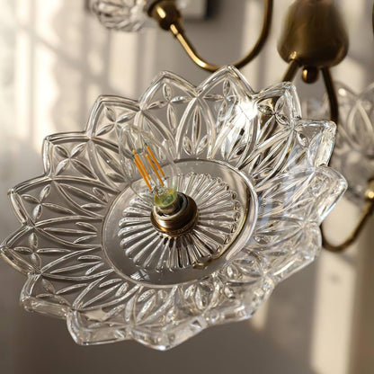 Elegant Crystal Chandelier with Adjustable Height and Dimmable Lightin