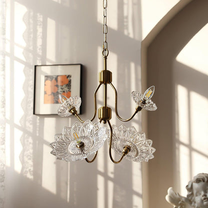 Elegant Crystal Chandelier with Adjustable Height and Dimmable Lightin