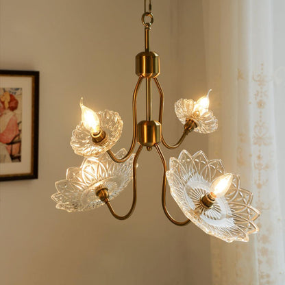 Elegant Crystal Chandelier with Adjustable Height and Dimmable Lightin