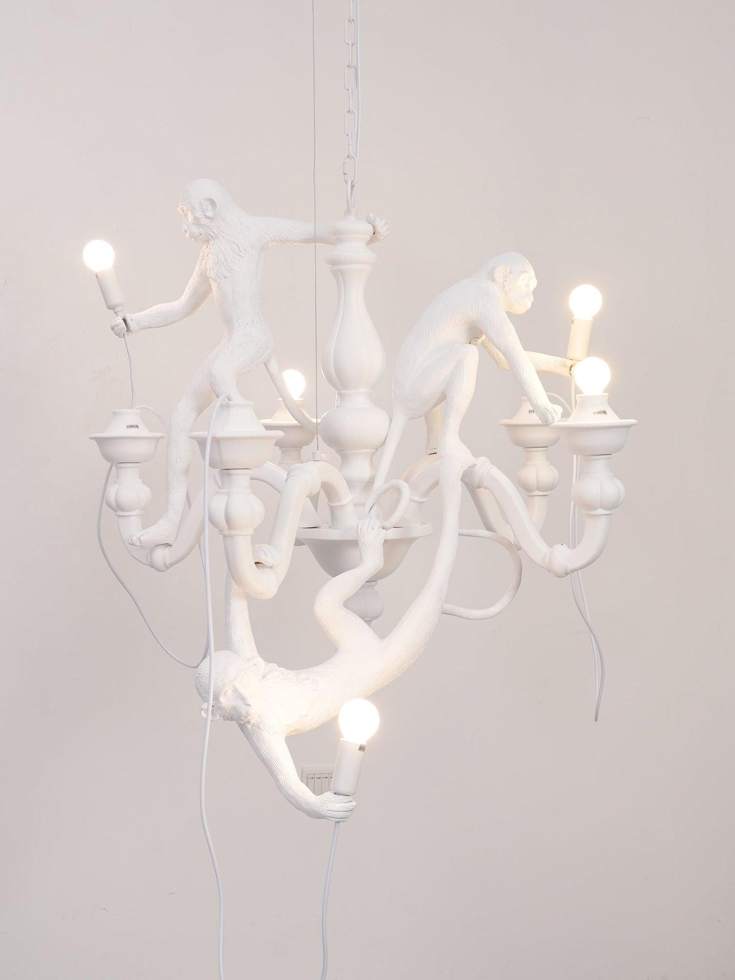Elegant Monkey Chandelier - Adjustable Height, Energy-Efficient Lighti