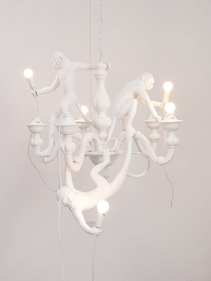 Elegant Monkey Chandelier - Adjustable Height, Energy-Efficient Lighti