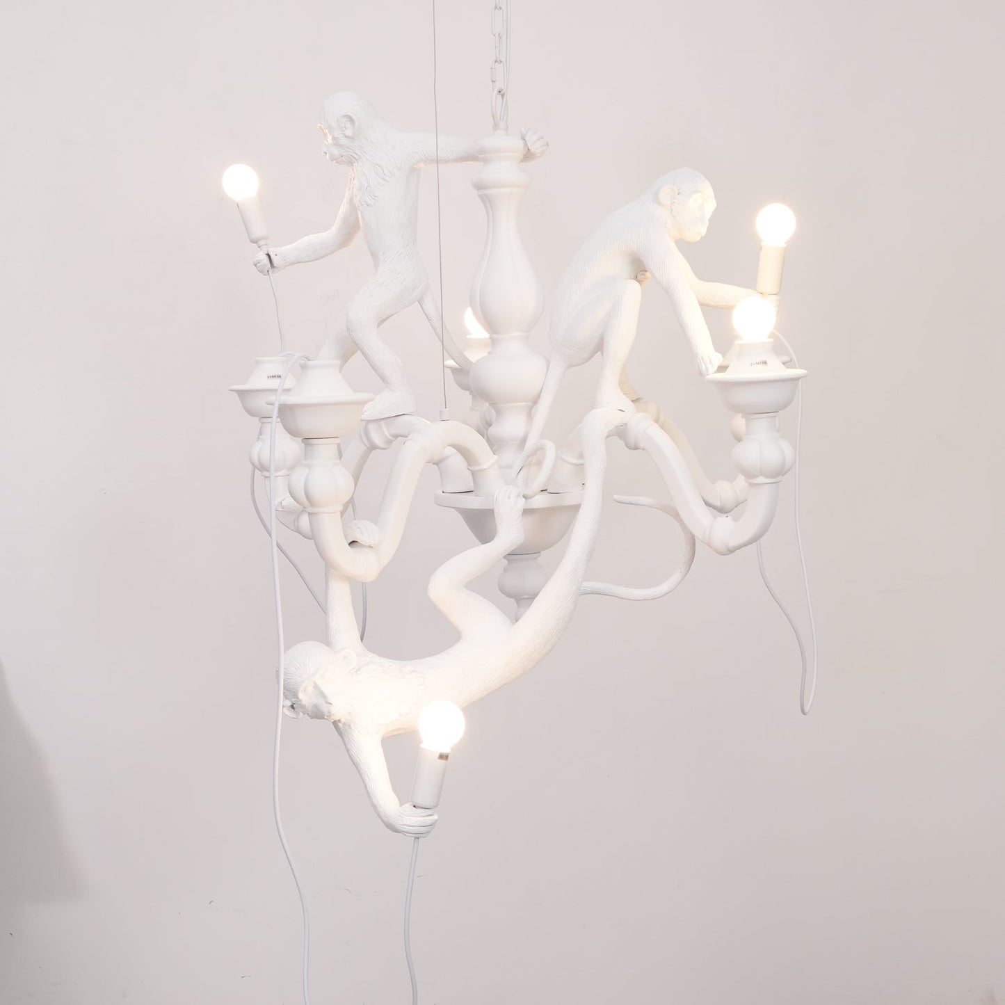 Elegant Monkey Chandelier - Adjustable Height, Energy-Efficient Lighti