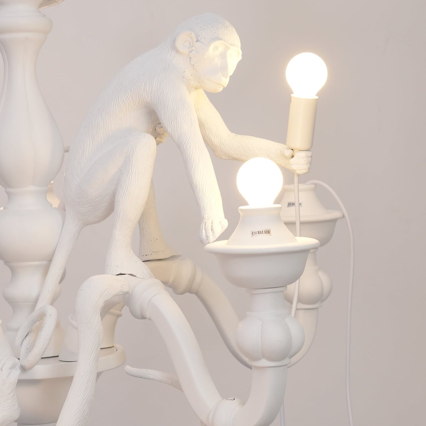Elegant Monkey Chandelier - Adjustable Height, Energy-Efficient Lighti