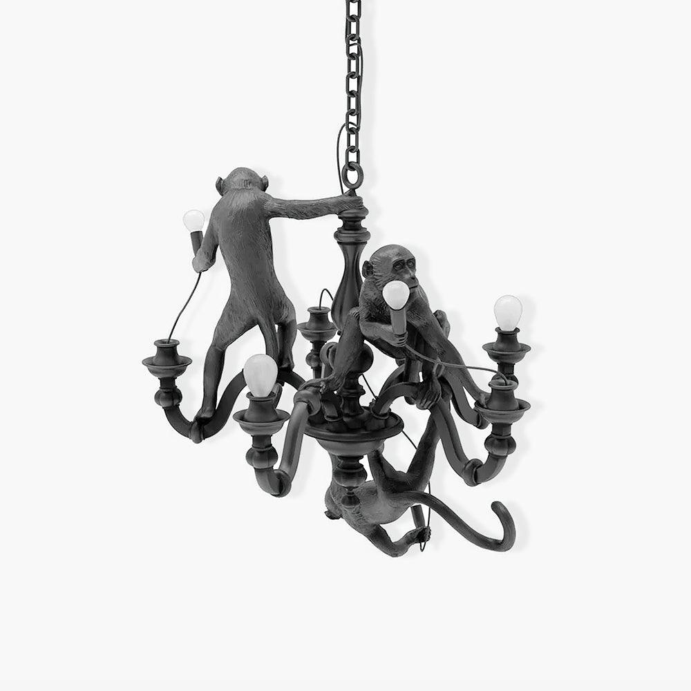 Elegant Monkey Chandelier - Adjustable Height, Energy-Efficient Lighti