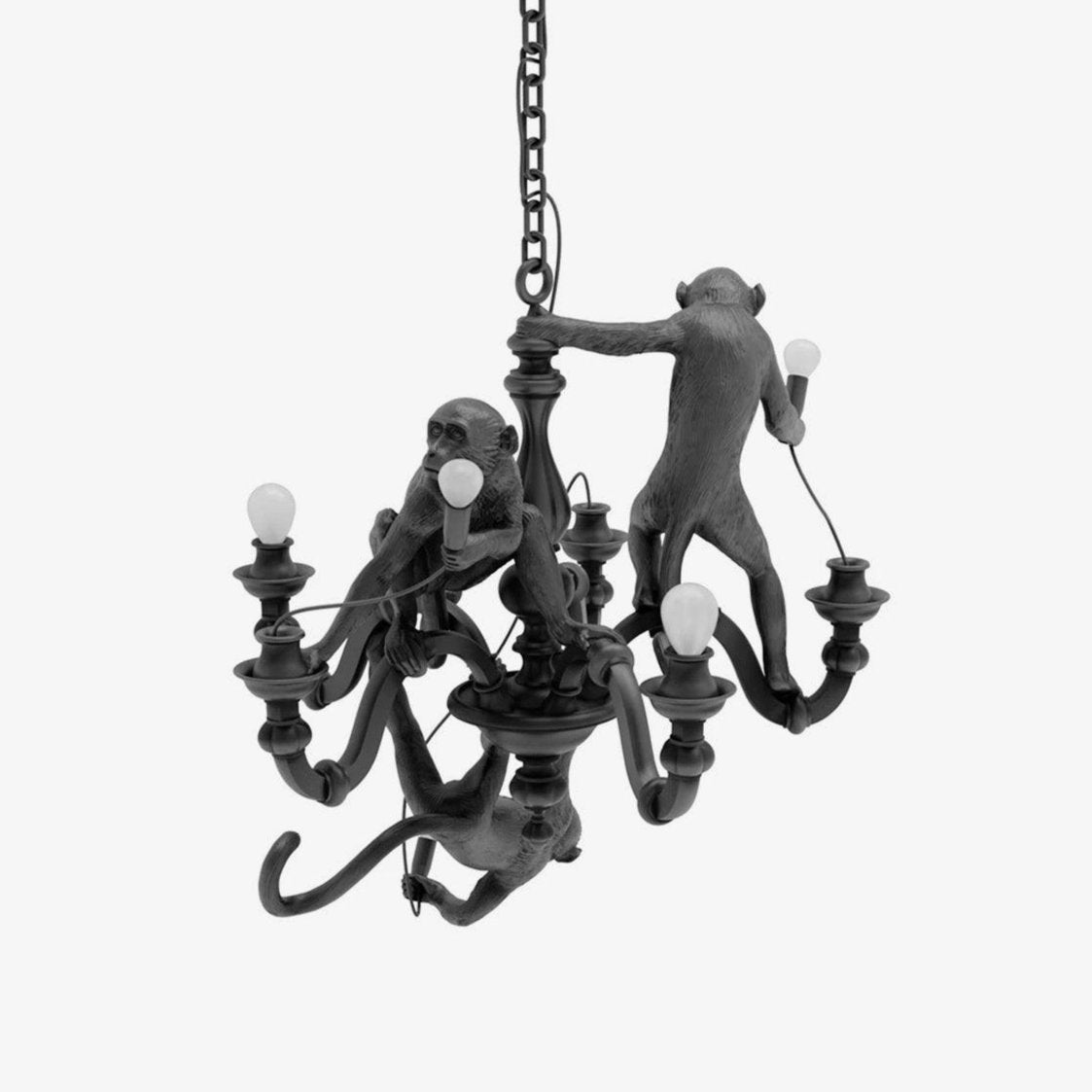 Elegant Monkey Chandelier - Adjustable Height, Energy-Efficient Lighti