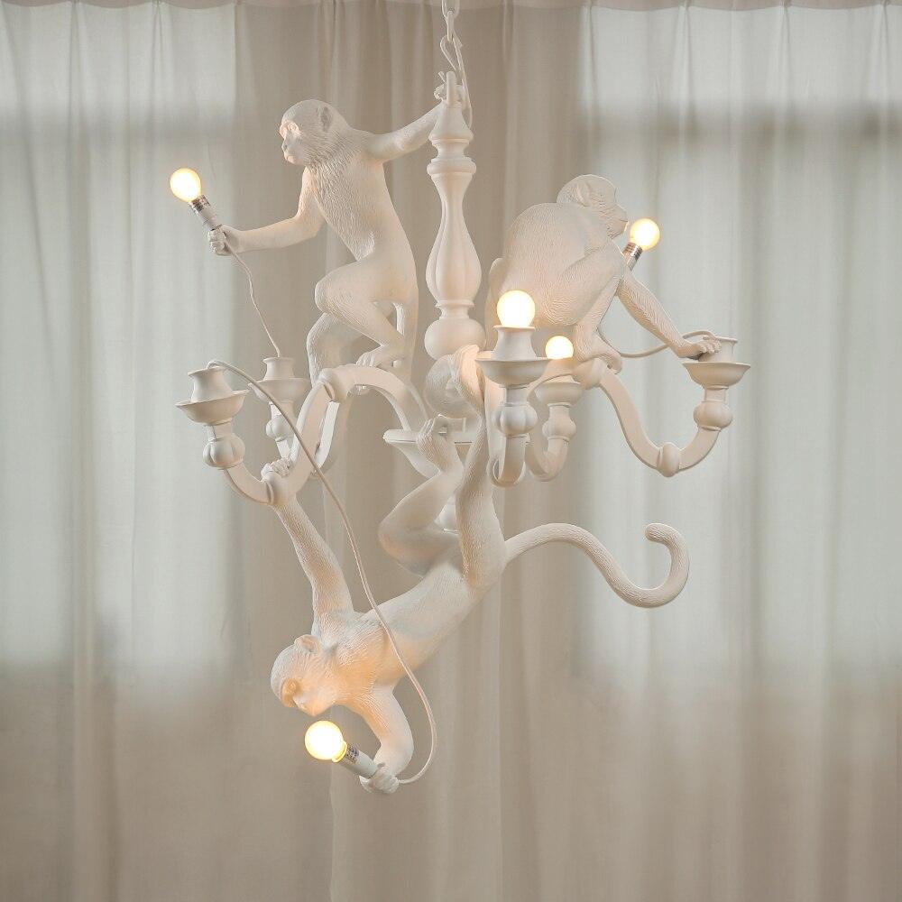 Elegant Monkey Chandelier - Adjustable Height, Energy-Efficient Lighti