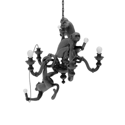 Elegant Monkey Chandelier - Adjustable Height, Energy-Efficient Lighti