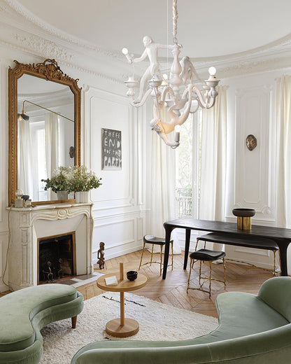 Elegant Monkey Chandelier - Adjustable Height, Energy-Efficient Lighti