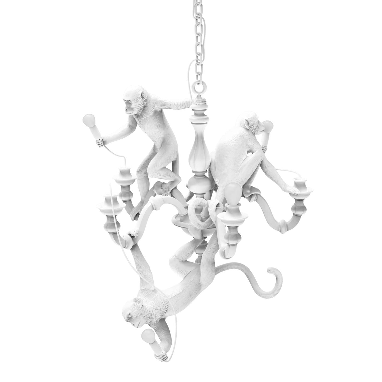Elegant Monkey Chandelier - Adjustable Height, Energy-Efficient Lighti