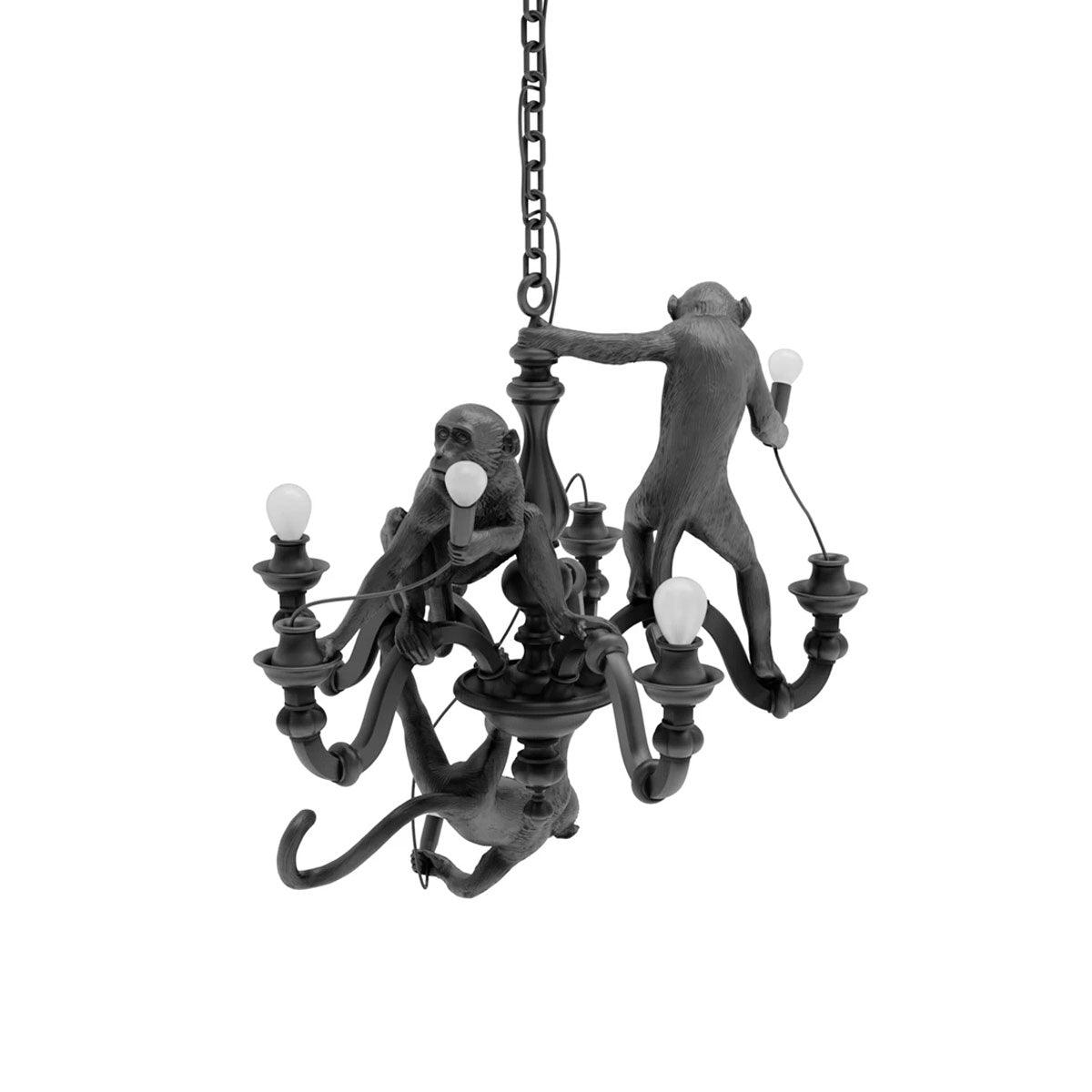 Elegant Monkey Chandelier - Adjustable Height, Energy-Efficient Lighti