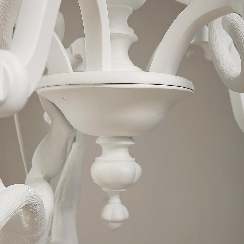 Elegant Monkey Chandelier - Adjustable Height, Energy-Efficient Lighti