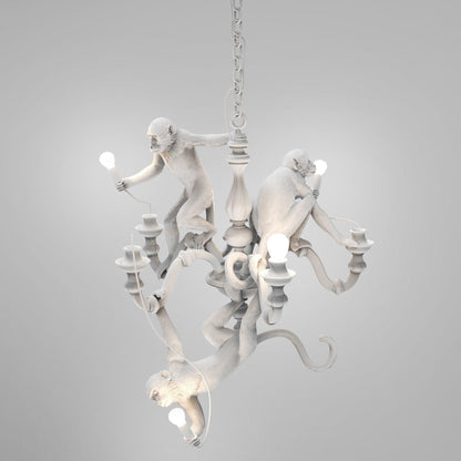 Elegant Monkey Chandelier - Adjustable Height, Energy-Efficient Lighti