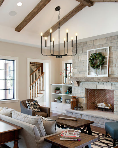 Monroe Chandelier - Elegant Lighting Fixture with Adjustable Height &