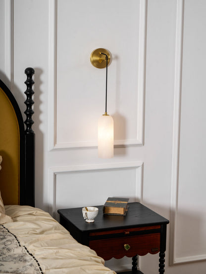 Monty Alabaster Wall Lamp - Adjustable Arm, Soft Warm Glow