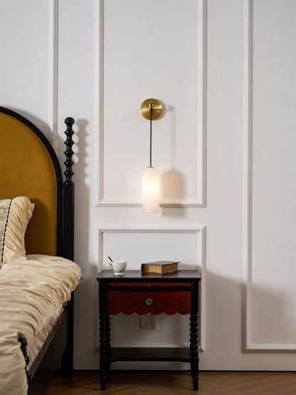 Monty Alabaster Wall Lamp - Adjustable Arm, Soft Warm Glow