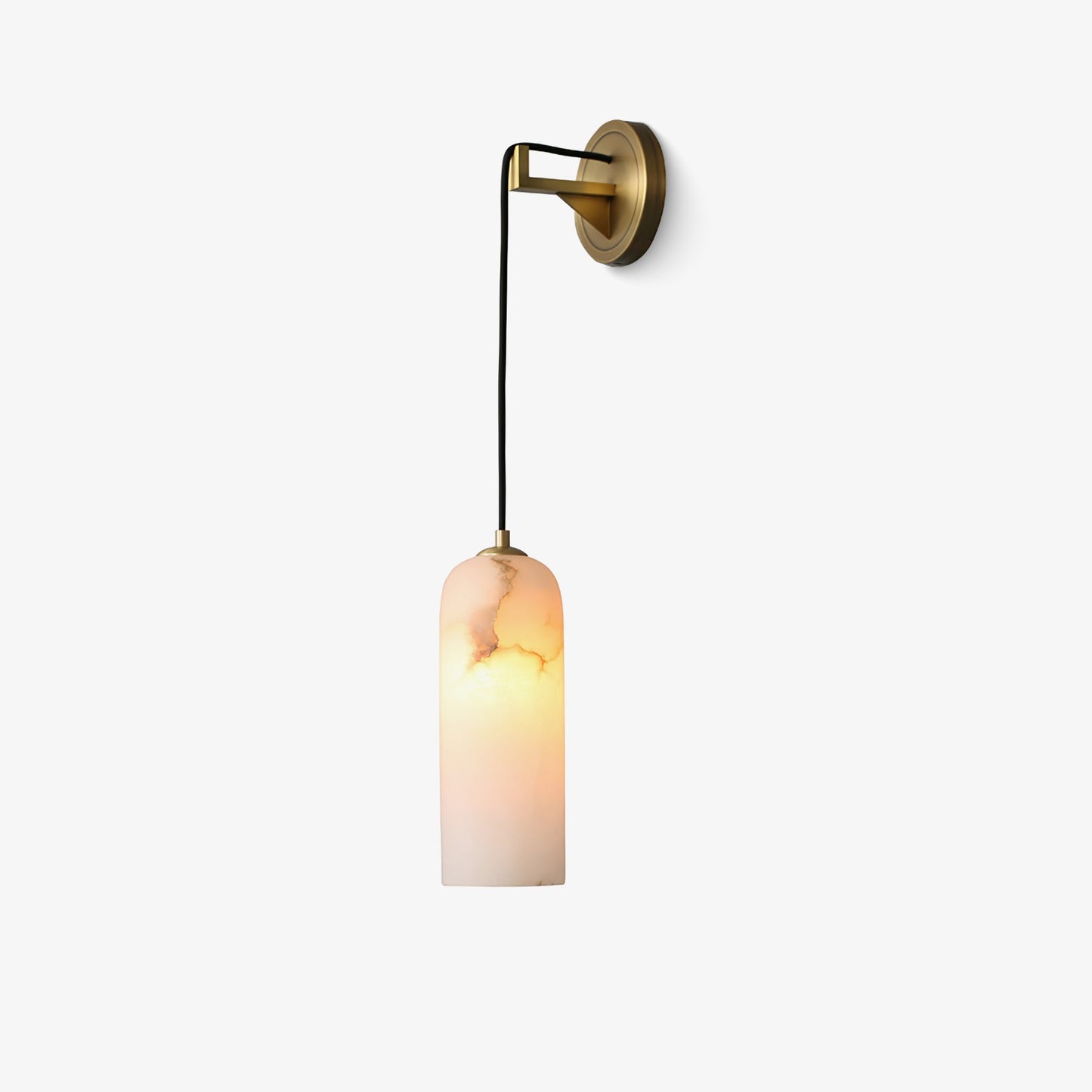 Monty Alabaster Wall Lamp - Adjustable Arm, Soft Warm Glow