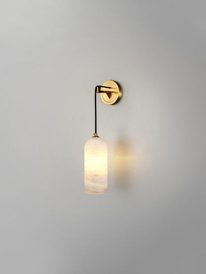 Monty Alabaster Wall Lamp - Adjustable Arm, Soft Warm Glow