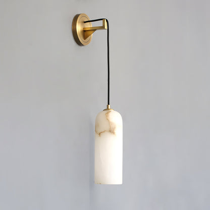 Monty Alabaster Wall Lamp - Adjustable Arm, Soft Warm Glow