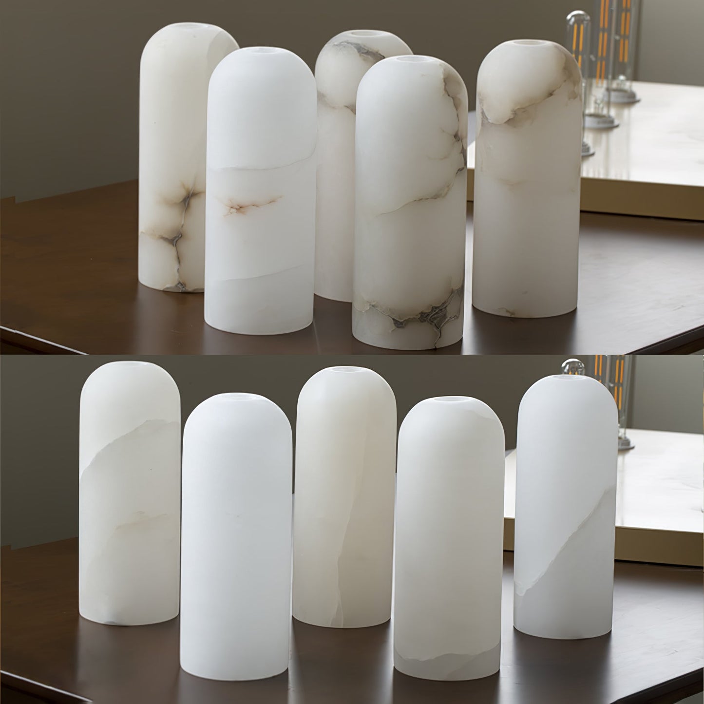 Monty Alabaster Wall Lamp - Adjustable Arm, Soft Warm Glow