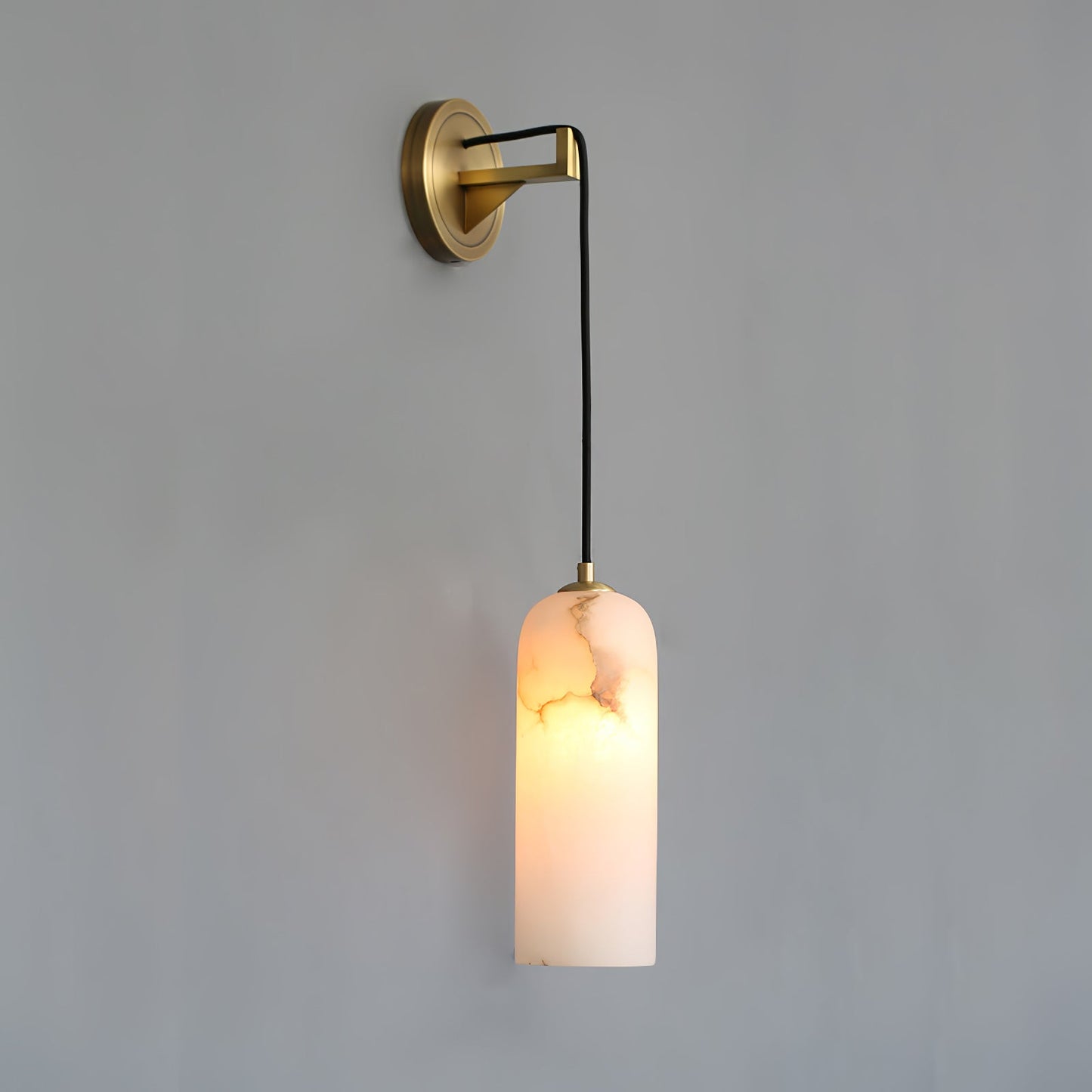 Monty Alabaster Wall Lamp - Adjustable Arm, Soft Warm Glow