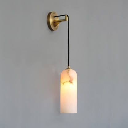 Monty Alabaster Wall Lamp - Adjustable Arm, Soft Warm Glow
