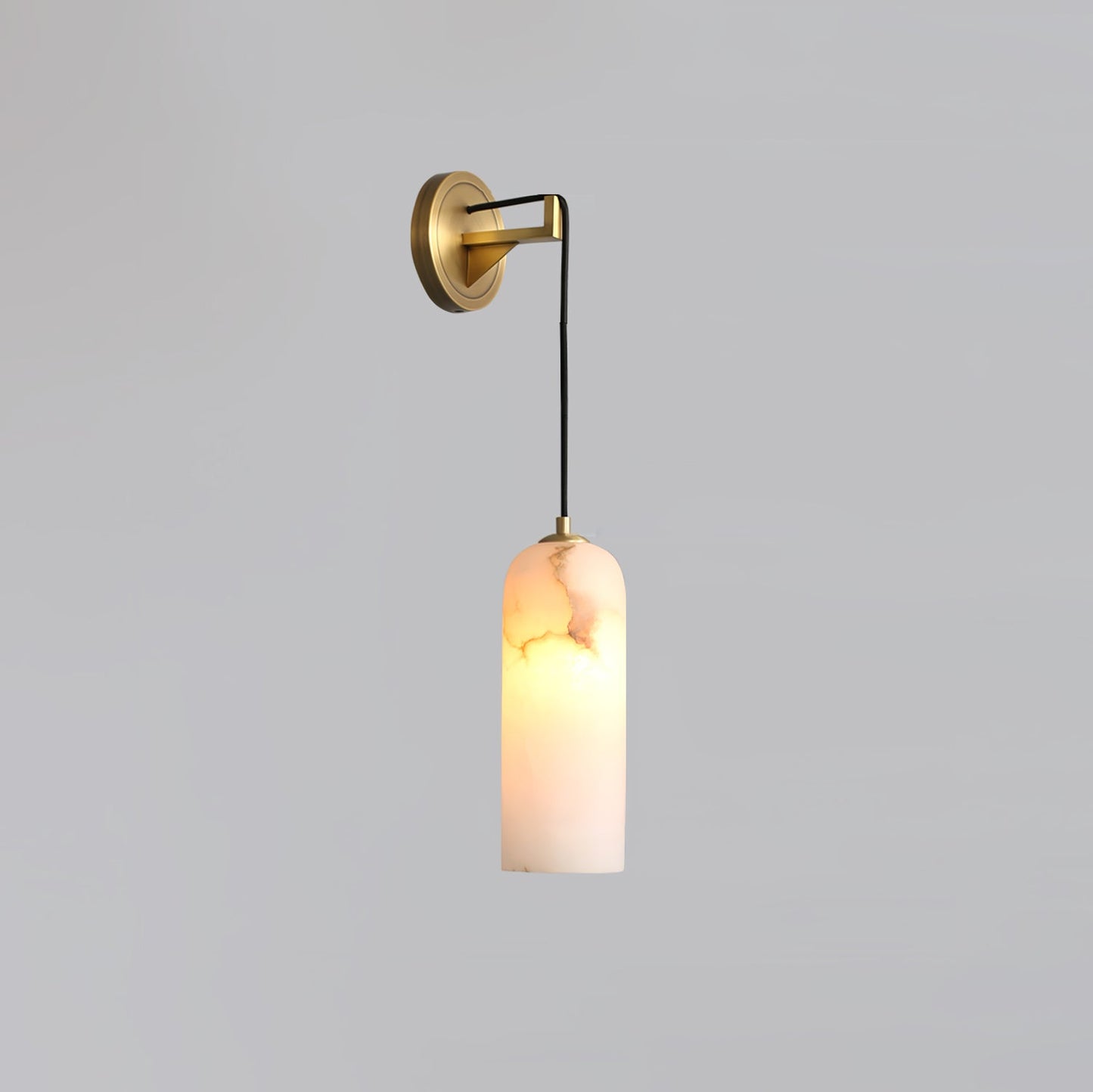 Monty Alabaster Wall Lamp - Adjustable Arm, Soft Warm Glow