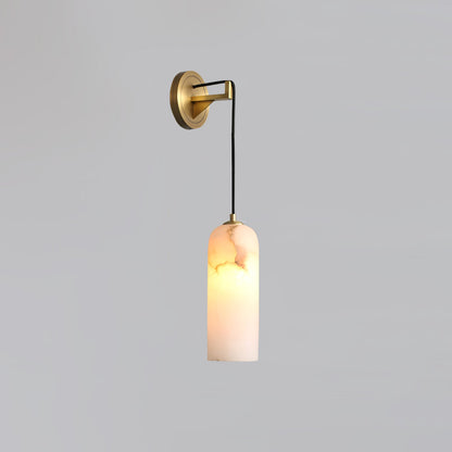 Monty Alabaster Wall Lamp - Adjustable Arm, Soft Warm Glow