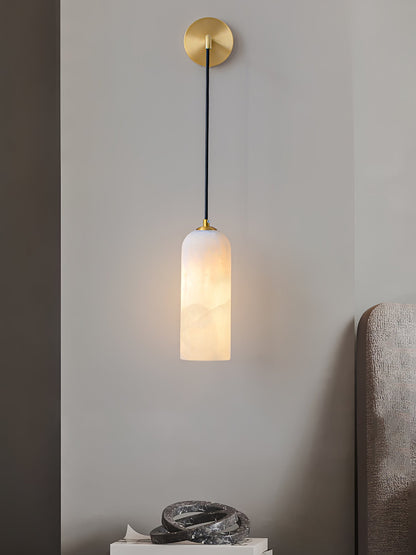 Monty Alabaster Wall Lamp - Adjustable Arm, Soft Warm Glow