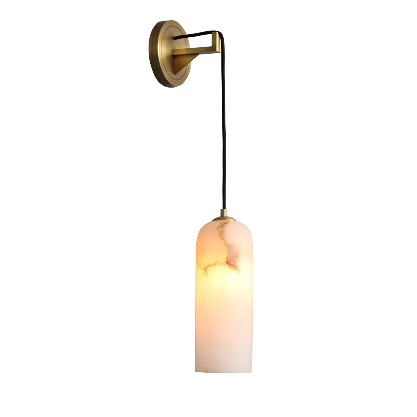 Monty Alabaster Wall Lamp - Adjustable Arm, Soft Warm Glow