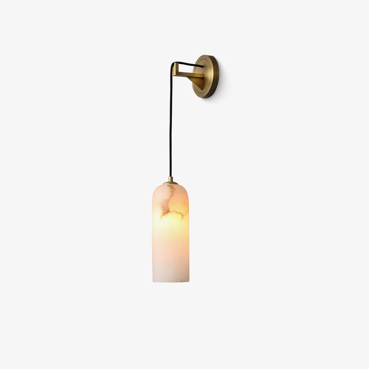 Monty Alabaster Wall Lamp - Adjustable Arm, Soft Warm Glow