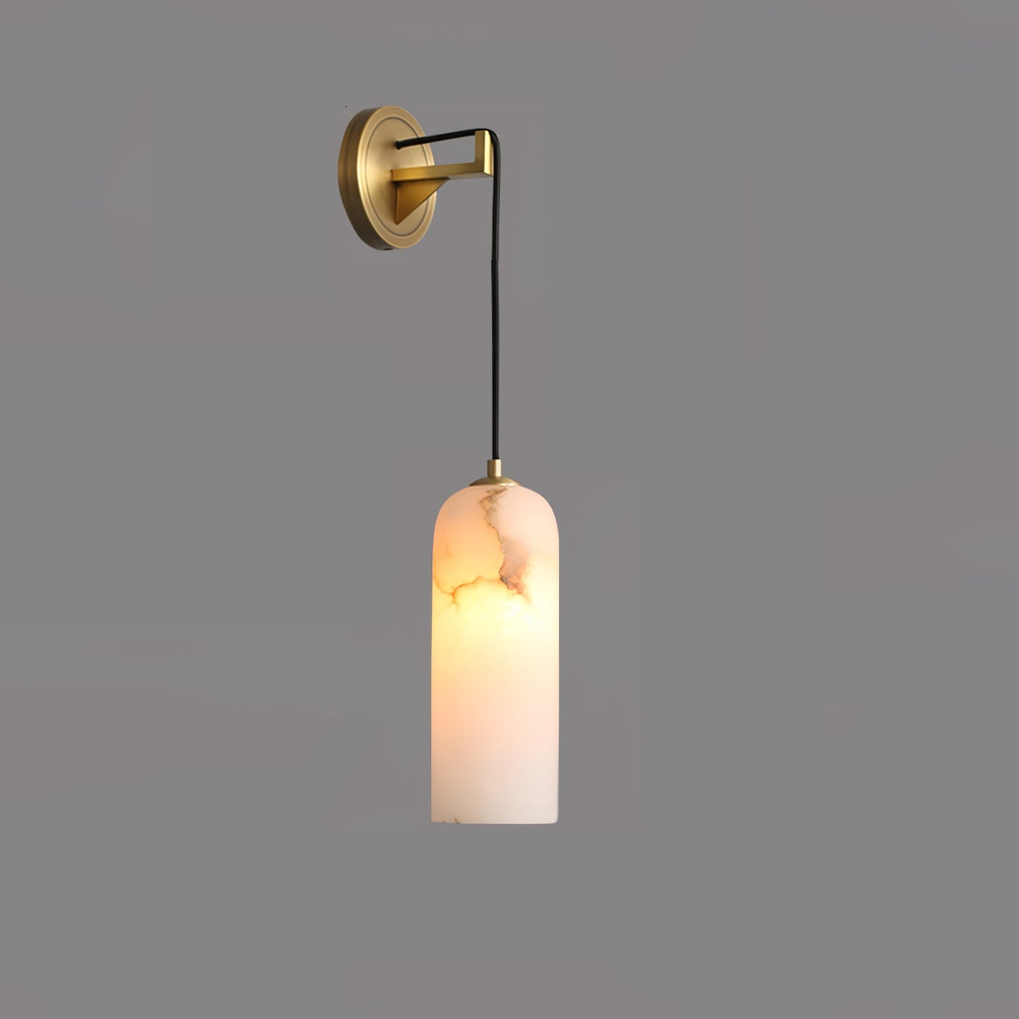 Monty Alabaster Wall Lamp - Adjustable Arm, Soft Warm Glow