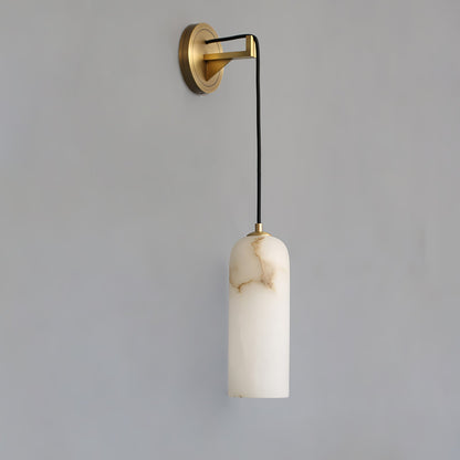 Monty Alabaster Wall Lamp - Adjustable Arm, Soft Warm Glow