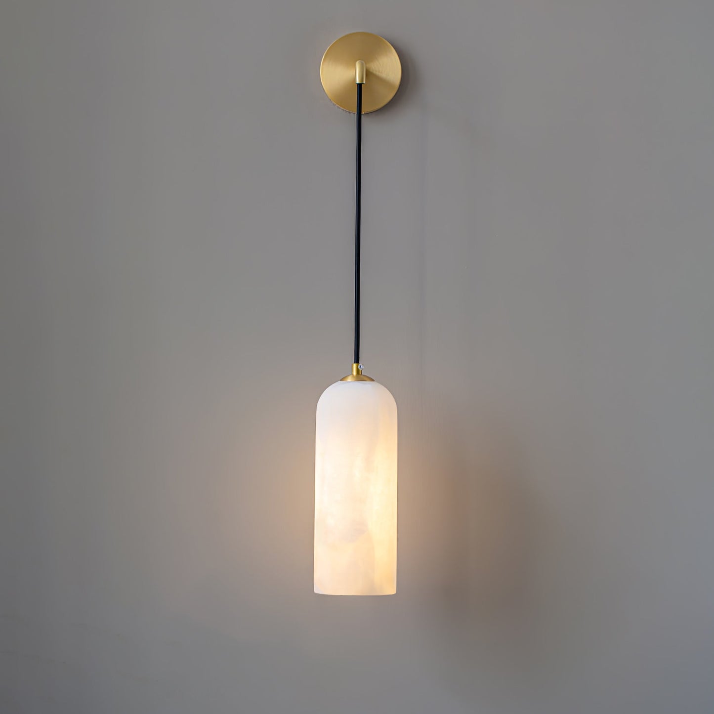 Monty Alabaster Wall Lamp - Adjustable Arm, Soft Warm Glow