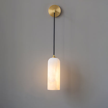 Monty Alabaster Wall Lamp - Adjustable Arm, Soft Warm Glow