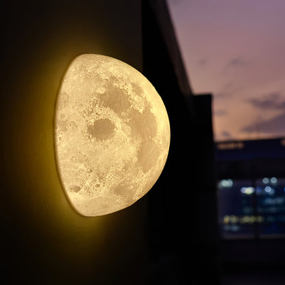 3D Moon Wall Lamp - Adjustable Brightness & Remote Control